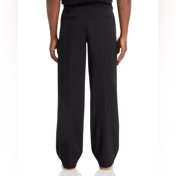 SIMKHAI Leroy Relaxed Straight Fit Pleated Pants Size 34 Black - Picture 2 of 11